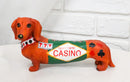 Ebros Doxie I Long for The Casino Slot Machine King Dachshund Figurine 6" Long