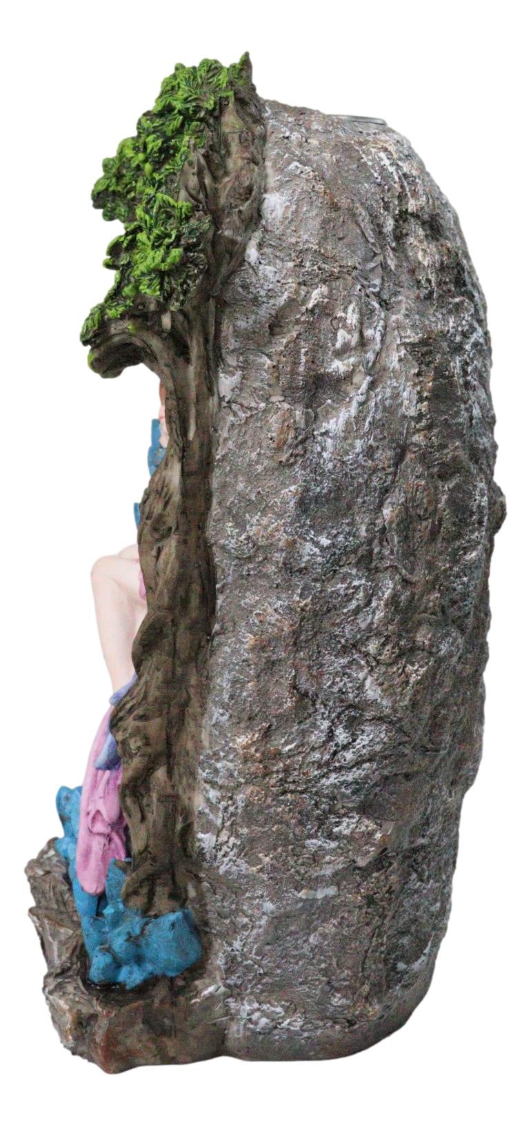 Sleeping Pink Fairy On Blue Crystals Enchanted Tree LED Backflow Incense Burner