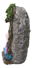 Sleeping Pink Fairy On Blue Crystals Enchanted Tree LED Backflow Incense Burner