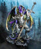 Large Hyperion Rainbow Armored Dragon With Excalibur Sword Letter Opener Decor