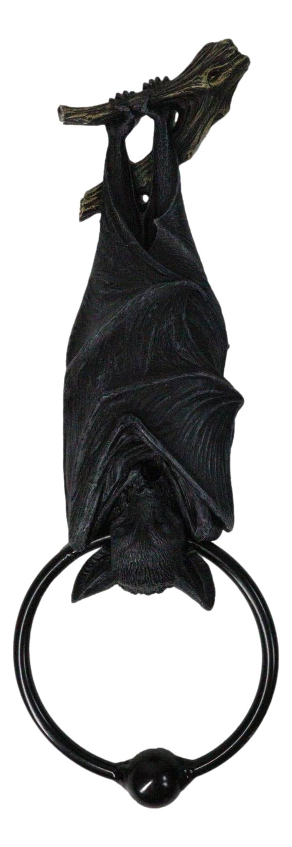 Ebros Gift Gothic Nocturne Sleeping Bat Sculptural Door Knocker Home Decor