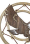 Rustic MDF Wood Flying Bald Eagle Dreamcatcher Web Circle Wall Decor Plaque