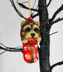 Yorkshire Terrier Yorkie Puppy In Sock Holiday Fest Christmas Ornament Figurine