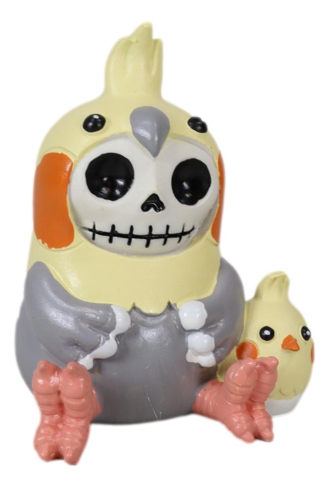 Furrybones Cheeky The Chicken Hen With Chick In Egg Skeleton Furry Bone Figurine