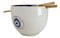 White And Gold Wicca Mystic Evil Eye Of Providence Soup Bowl With Chopsticks