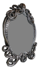 25"H Large Vintage Silver Marine Sea Monster Kraken Cthulhu Octopus Wall Mirror