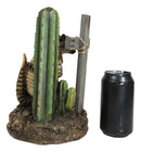 Rustic Western Armadillo Cowboy by Saguaro Cactus Praying By The Cross Figurine