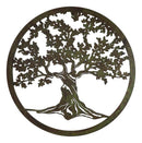 Green 24"D Oversized Celtic Tree of Life Medallion Metal Wall Circle Plaque