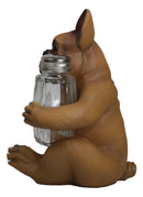 Adorable French Bulldog Hugging Spices Salt Pepper Shaker Holder Figurine by Gifts & Decors