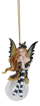 Cordelia Autumn Witch Bubble Rider Fairy Ornament Amy Brown Holiday Collection