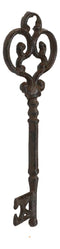 Set of 6 Rustic Vintage Cast Iron Antique Heart Scroll Victorian Keys Wall Decor