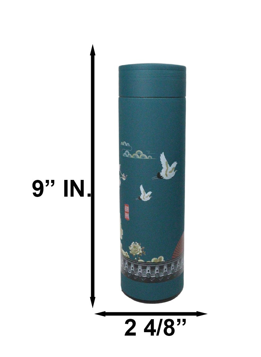 Cranes Florals 17oz Vacuum Insulated Stainless Steel Thermos Bottle With Infuser