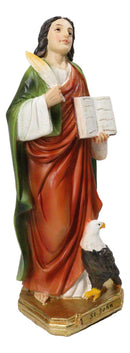 Christian Apostle Of Jesus Saint John Evangelist with Eagle Figurine 8"H
