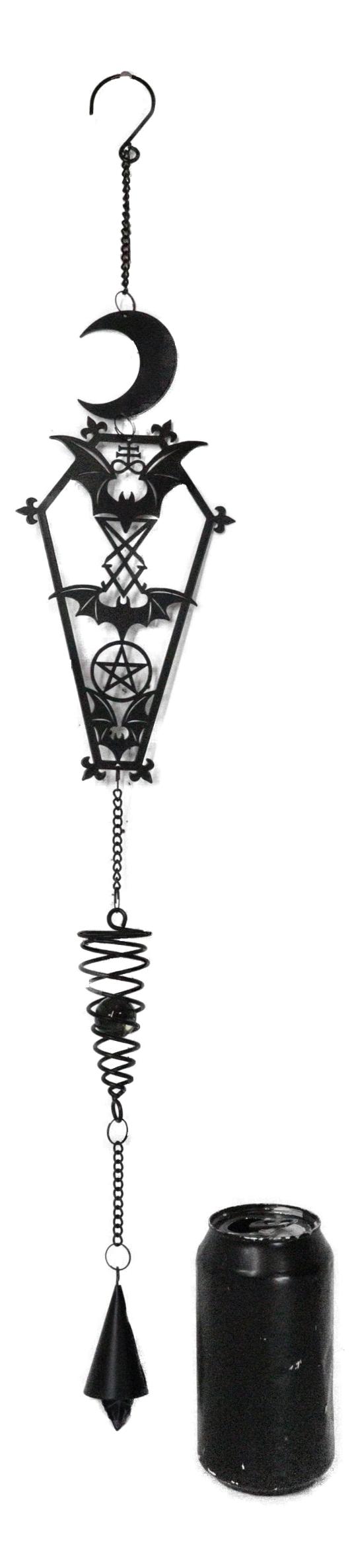 Macabre From The Crypt Vampire Coffin Moon Bats Spiral Wall Hanging Decoration