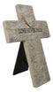 Rustic Inspirational Tuscany Vintage Love Never Fails Heart Relief Wall Cross