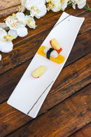 Yukino Hana Collection Large 16.5" Elongated Rectangular Wavy Serving Platter