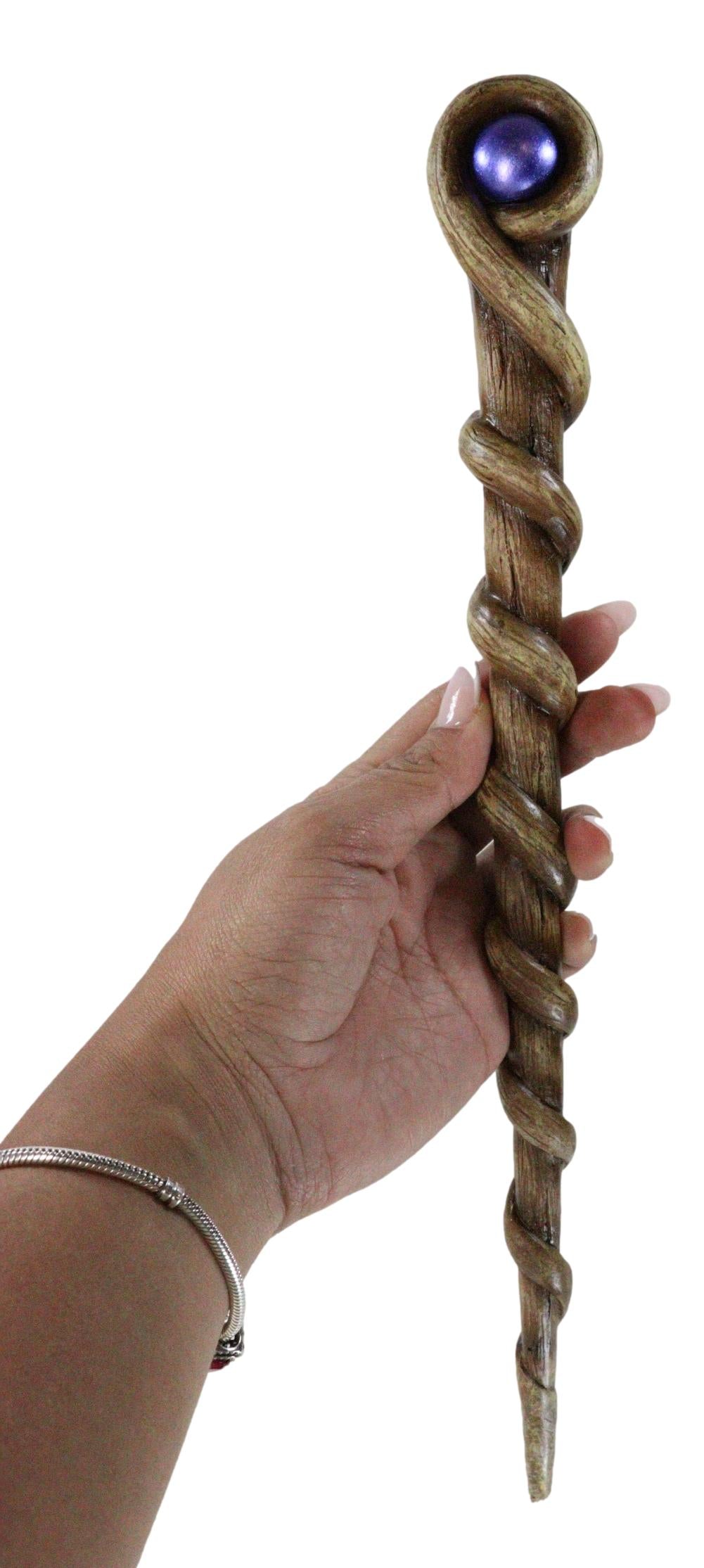 Twisted Branch Willow Scepter Blue Stone Cosplay Wand 13" Accessory Costume Prop