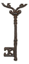 Set of 6 Rustic Vintage Cast Iron Antique Heart Scroll Victorian Keys Wall Decor