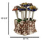 Fairy Garden Colorful 12 Piece Ceramic Mushroom Picks With Planter Holder Set
