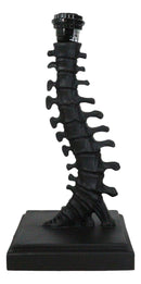 Vertebrae Back Bones Spine Skeleton Human Anatomy Table Lamp With Black Shade