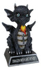 Fantasy Black Onyx Koan Cartoon Chibi Dragon Figurine Dragon With Girl Tattoo