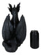 Saurian Servant Gothic Serpentine Dragon Floor Standing Toilet Paper Holder 13"H