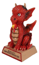 Fantasy Red Fire Koan Cartoon Chibi Dragon Figurine What Would A Dragon Do?