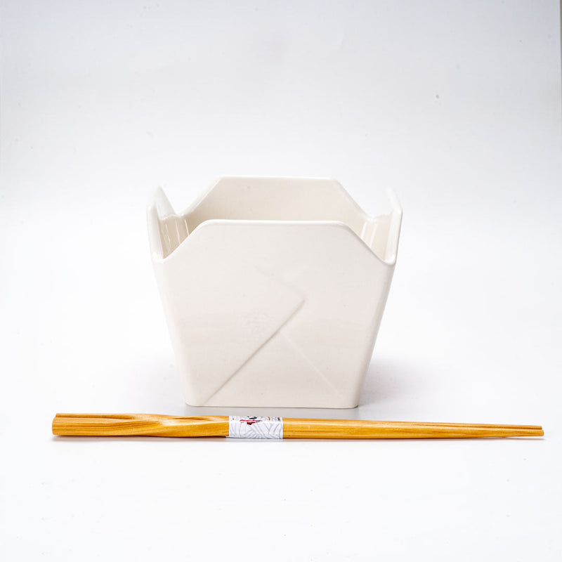 Dragon And Phoenix Feng Shui Takeout To Go Box Serving Bowl With Chopsticks Set