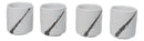 Set of 4 Yukino Hana Snow Flowers Art Porcelain 1.25oz Ochoko Yuzu Sake Cups