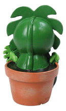 Furry Bones MonstyD Monstera Succulent Plant in Pot Skeleton Figurine Furrybones