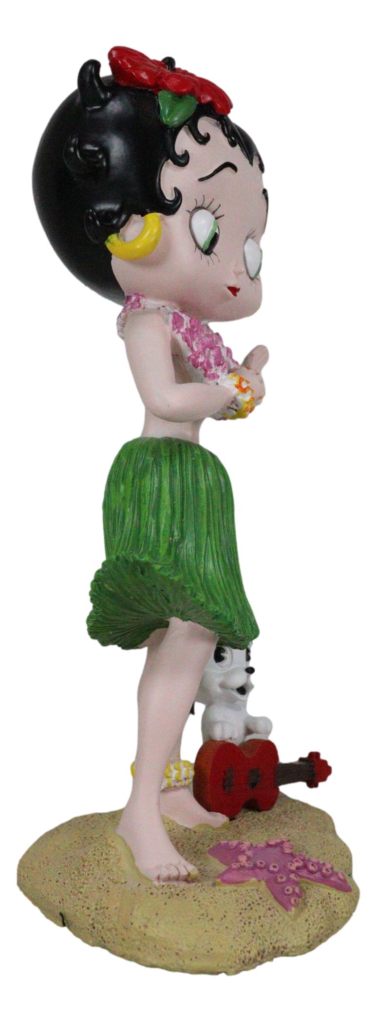 Ocean Hawaii Aloha Betty Boop Hula Dancing with Pudgy Dog