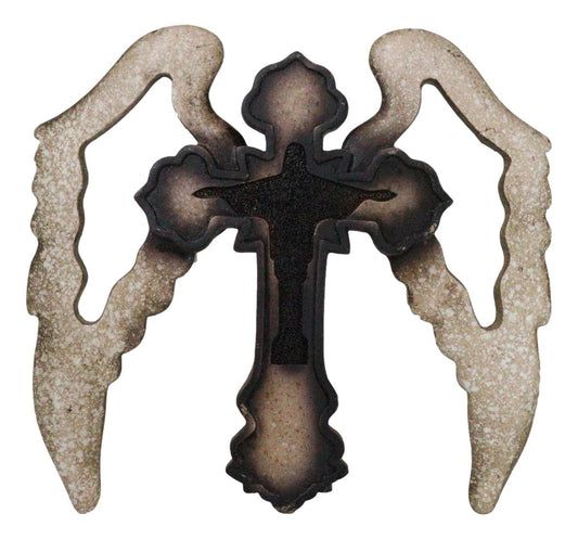 Inspirational Divine Jesus Christ The Redeemer with Angelic Wings Wall Cross