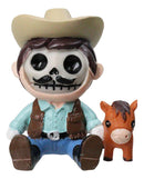 Furry Bones Cowboy Hillbilly the Skelly With Pony Skeleton Figurine Furrybones