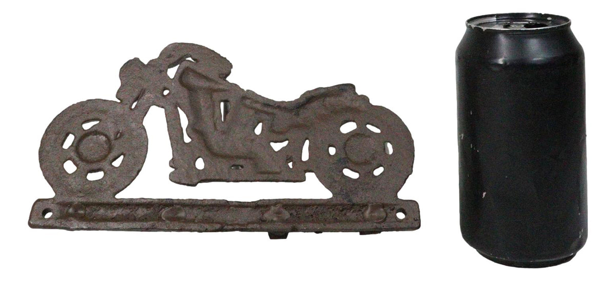 Rustic Cast Iron Retro Motorcycle Bike 4-Peg Wall Hooks Coat Towel Keys Hanger