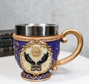 Gold And Purple Wicca Fortune Teller Chirology All Seeing Eye Tarot Tea Cup Mug