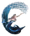 Fantasy Water Elemental Sea Mermaid Sorceress Riding Ocean Waves Figurine