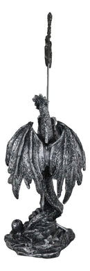 Fantasy Gothic Climbing Double Dragon And Excalibur Sword Letter Opener Figurine