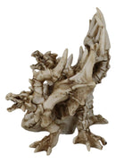 Legendary Arthurian Merlin Dragon Skulls Bones Skeletons Throne Chair Figurine