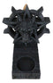 Gothic Alpha Wolf Pentagram Wheel Candle And Backflow Incense Cone Burner Holder