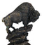 Large 20"H North American Grassland Plains Bison Buffalo On Rocky Slope Statue
