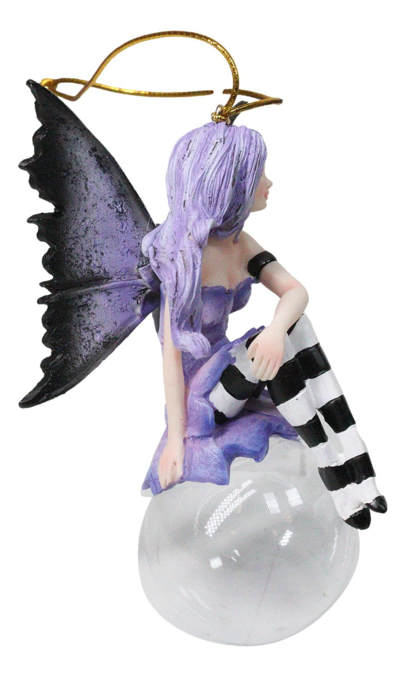 Evangeline Violet Flora Bubble Rider Fairy Ornament Amy Brown Holiday Collection