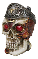 Western Texas Longhorn Silver Concho Buckle Skull Money Coin Bank Figurine