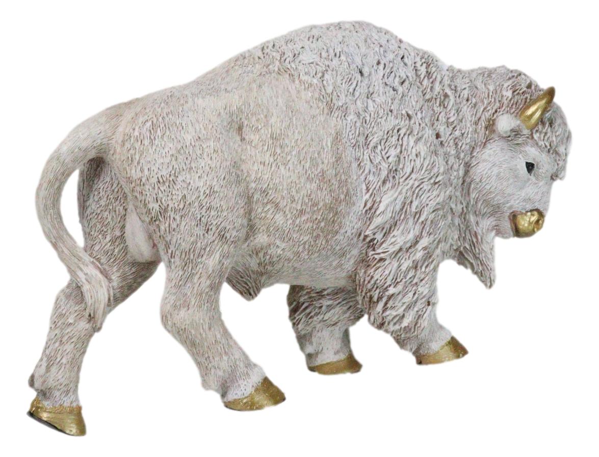 Native American Sacred White Bison Buffalo Decorative Wall Sculpture Relief