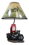 Ebros Old Fashioned Gas Pump Retro Bike Motorcycle Desktop Table Lamp W/ Shade