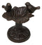 Cast Iron Rustic Whimsical Two Birds On Tree Bird Feeder Bath Small Sculpture