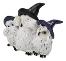 See Hear Speak No Evil Wise Mother Owl and Chicks With Witch Hats Figurine