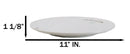Set Of 6 Modern Yukino Hana Snowflakes Melamine Large Round Dinner Plates 11"D