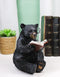 Rustic Forest Western Bookworm Black Bear with Glasses Reading Book Figurine