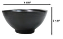 Pack Of 6 Black Kokuyo Minimalist Ceramic Small Rice Soup Appetizer Bowls 10oz