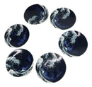 The Great Wave Of Kanagawa Mount Fuji Round Appetizer Or Dessert Plates 5" D